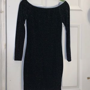 Sparkly Off the Shoulder BodyCon Dress w/ sleeves